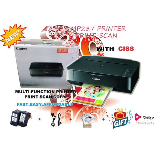 Canon PIXMA MP237 Printer with CISS Tank (Print,Scan,Copy ...