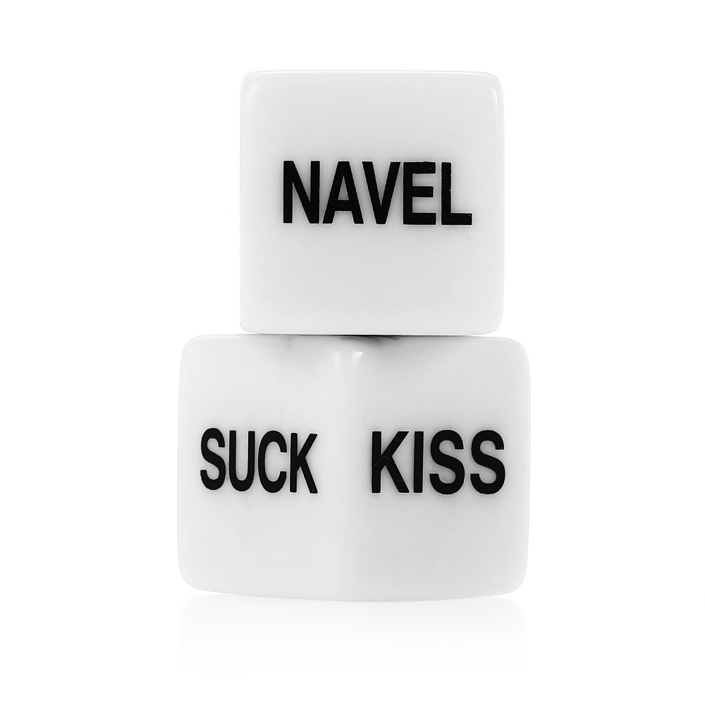 1 Pair of Humour Sex Dice Gambling Fun Toys for Couples Romance Erotic Craps Dice Pipe