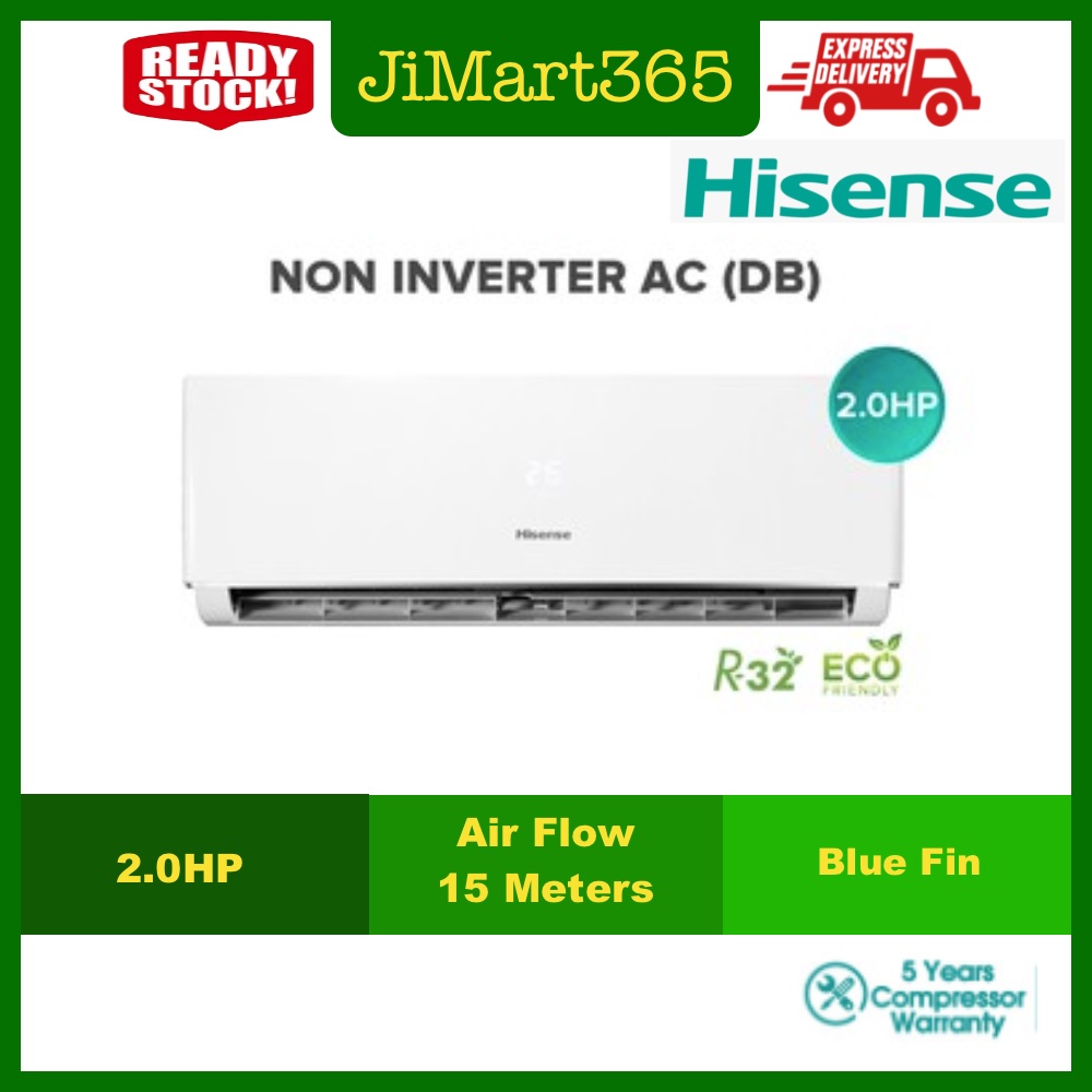 [Installation] [Free Shipping] Hisense 1.0HP/1.5HP/2.0HP/2.5HP Standard Air Conditioner Non Inverter R32 AN10DBG AN13DBG