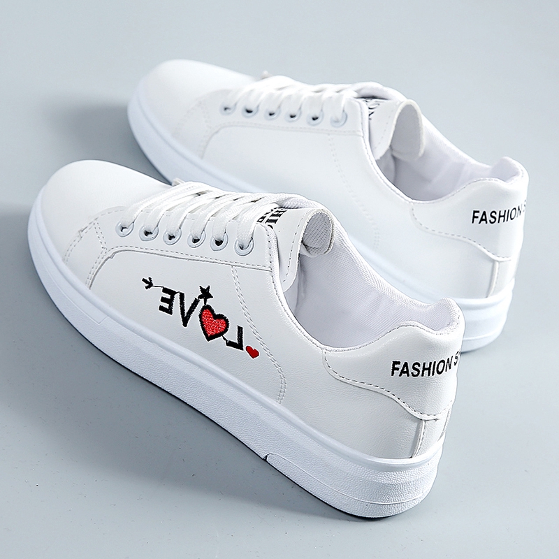 cute white leather sneakers