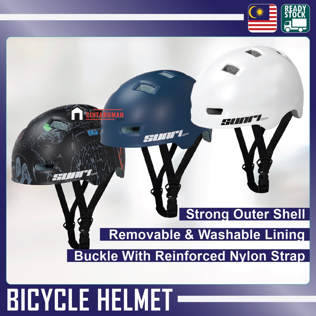 Cycling Helmet Bicycle Skateboard E-Scooter BMX Bike Inline Roller Skate Blade Helmet Basikal Kasut Roda Sports Headgear