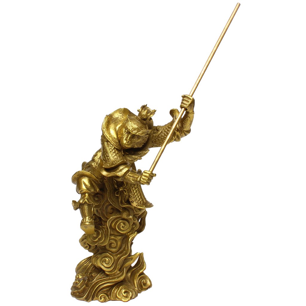 Gold Handsome Monkey King Statue Sun Wukong Figurine Gift Shopee Malaysia