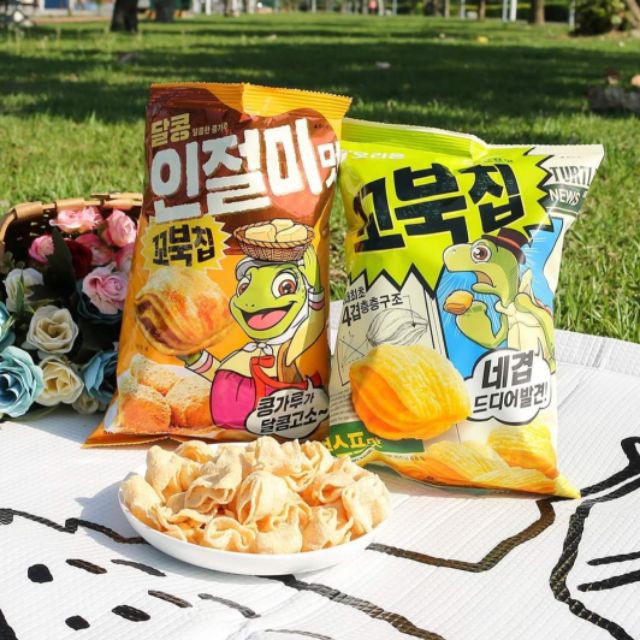 KOREA Orion Turtle Chips KKobuk Chips Corn Soup Flavor Mochi Flavour 80g 韩国好丽友乌龟饼原味麻糬年糕味玉米脆饼
