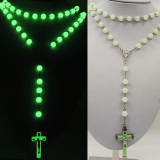 Mt Glow In Dark Plastic Rosary Beads Luminous Noctilucent Necklace Shopee Malaysia - jesus cross necklace roblox t shirt