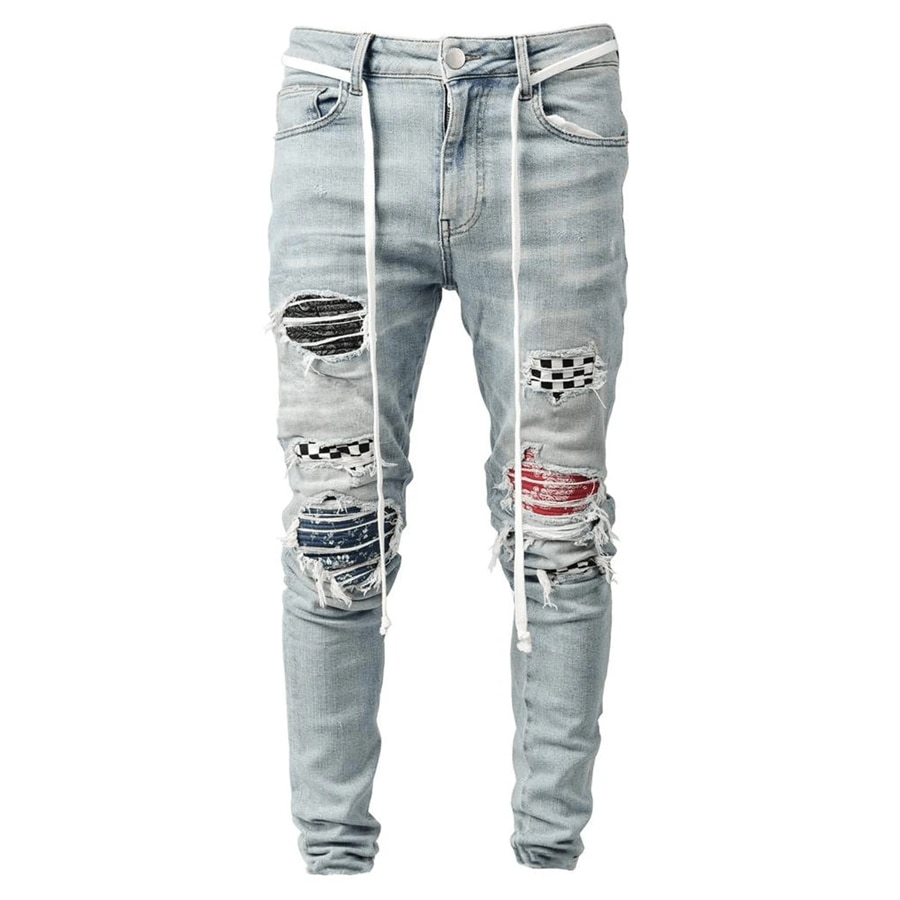 striped jeans men