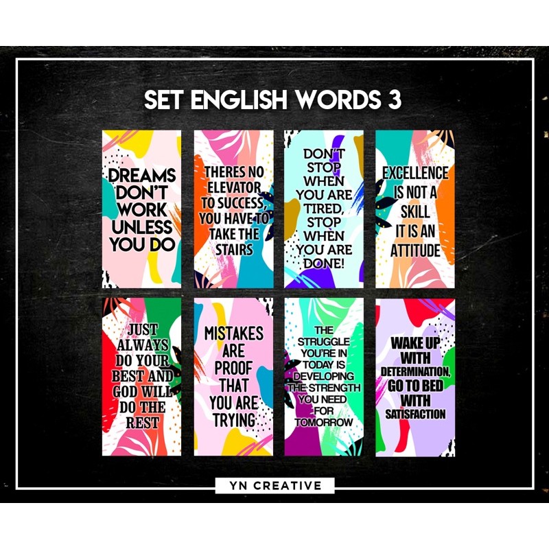 Banner Hiasan Kelas English Words Shopee Malaysia