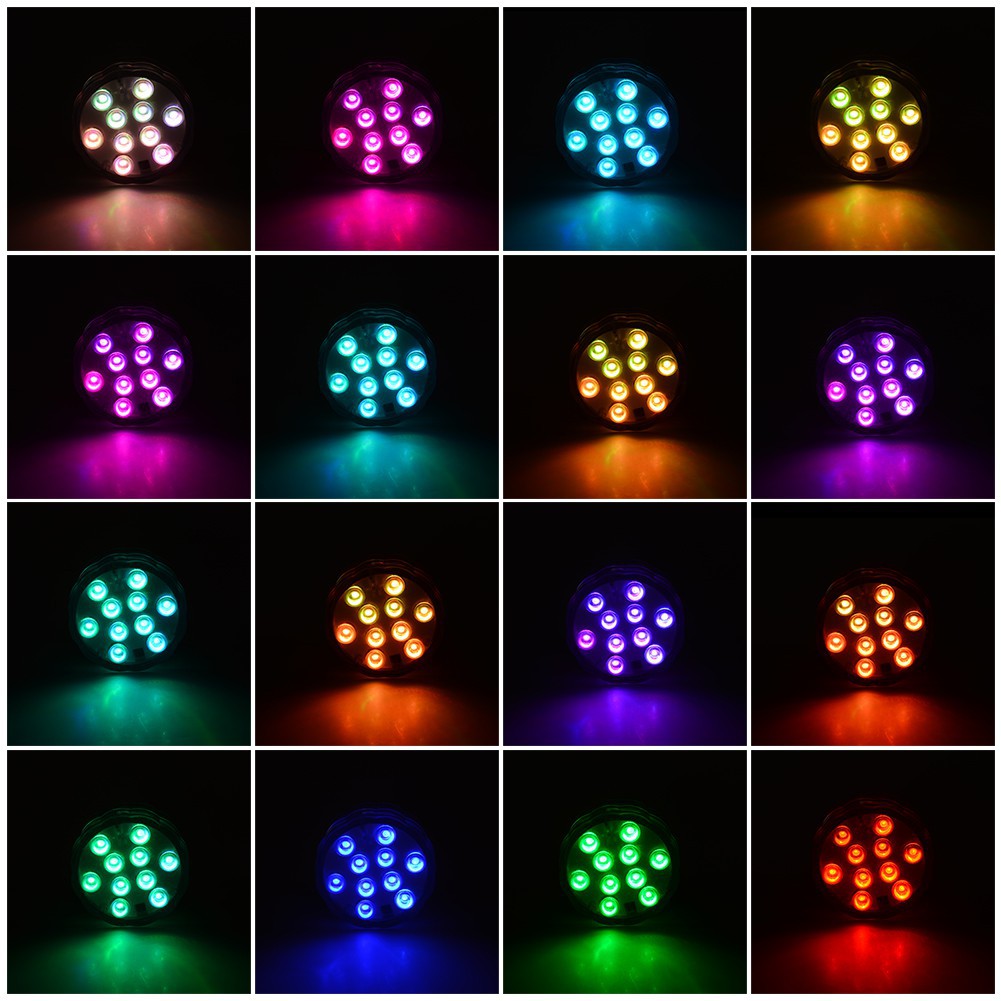 Litake 4 Pcs Submersible Led Lights Rgb Colors Remote Control Vase