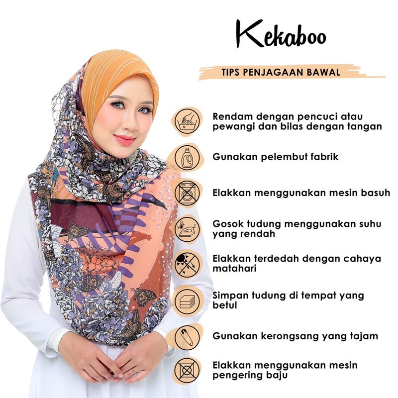 Tudung Kekaboo Bidang 45 Shopee Malaysia
