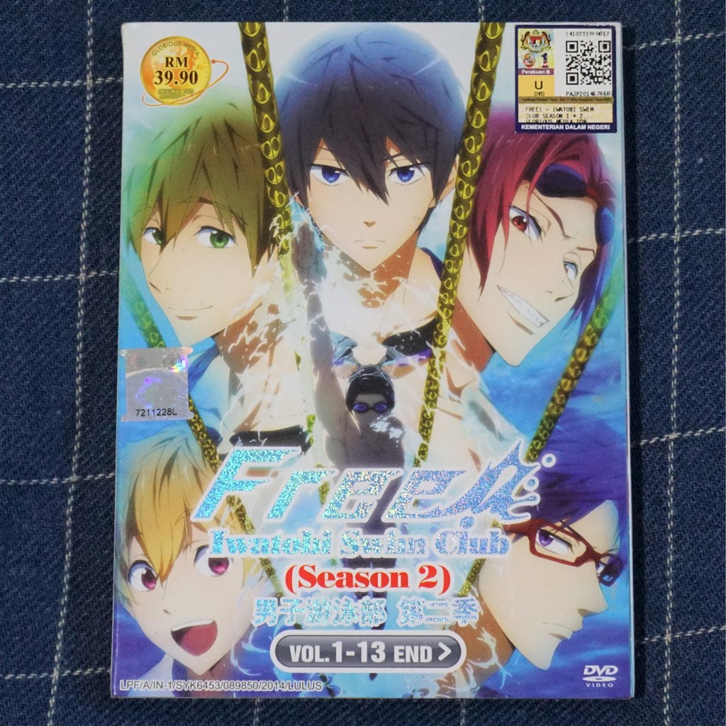 Free!男子游泳部Iwatobi Swim Club (Season 1 & 2) Anime DVD | Shopee Malaysia