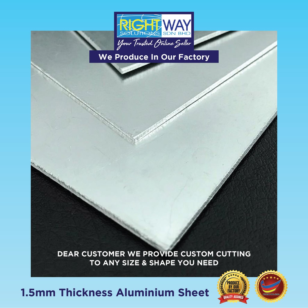 ALUMINIUM SHEET 1.5MM THICKNESS 10cm(h) x 60cm(w) CUT actual size