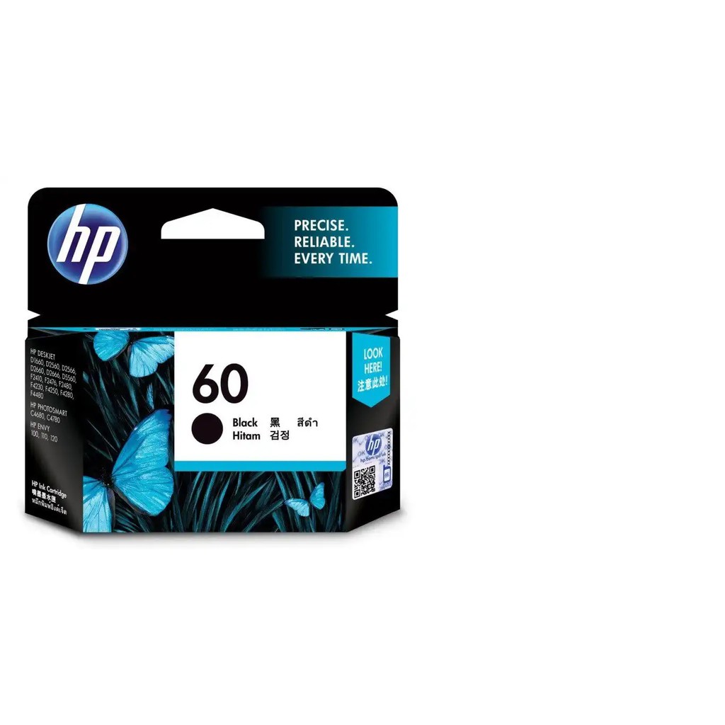 Hp 60 Black Original Ink Cartridge Cc640wa Shopee Malaysia