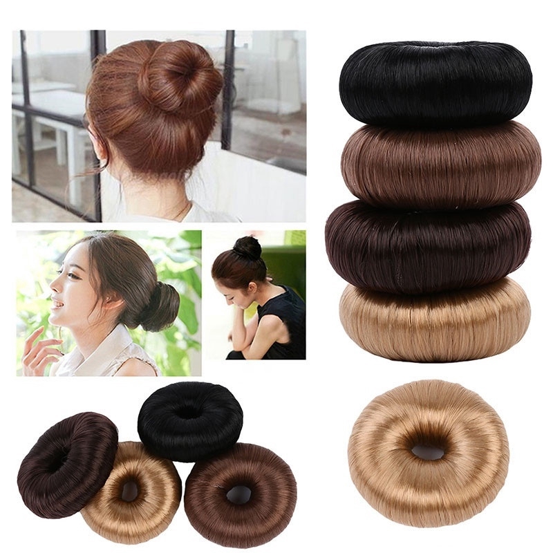 Fashion Synthetic Fiber Hair Bun Donuts Ring Blonde Hair Extension