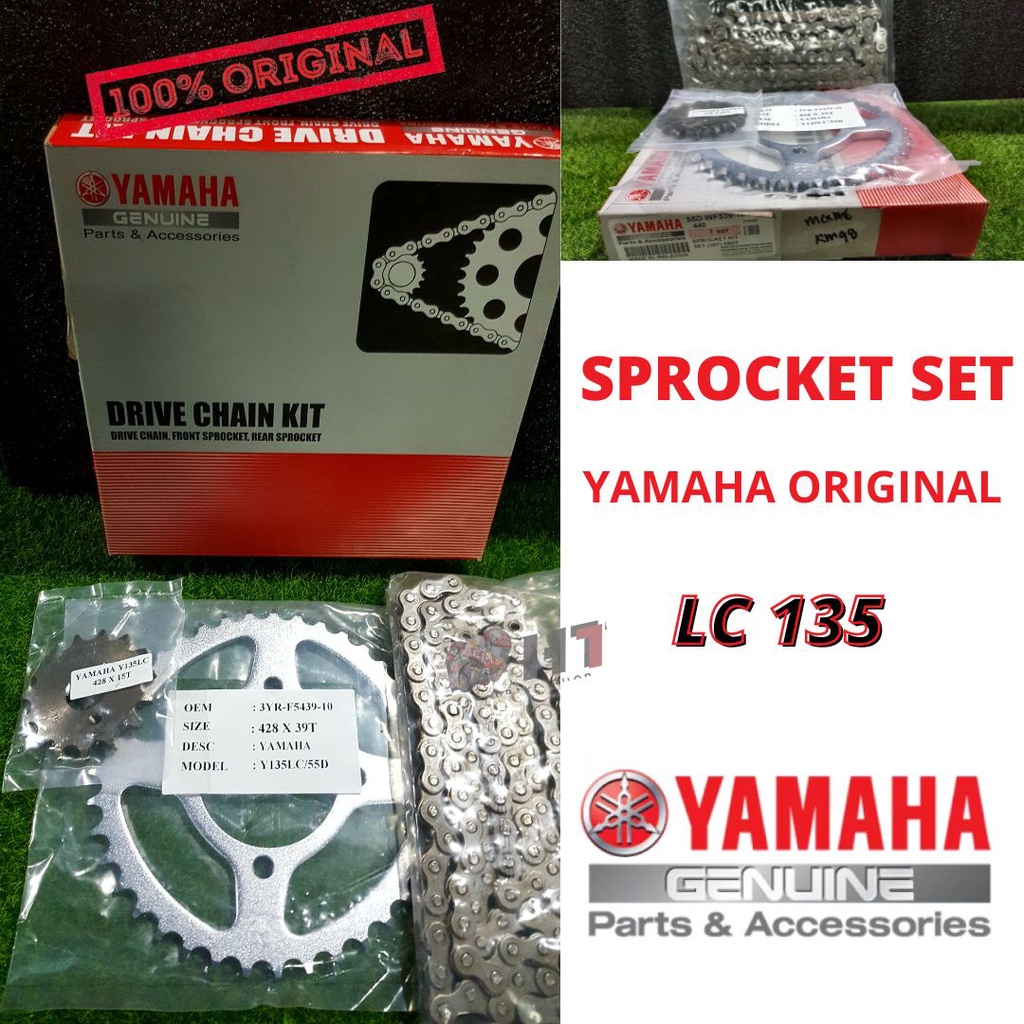 LC135 V1 V7 SPROCKET SET 428 CHAIN HEAVY DUTY SPROCKET STEEL YAMAHA