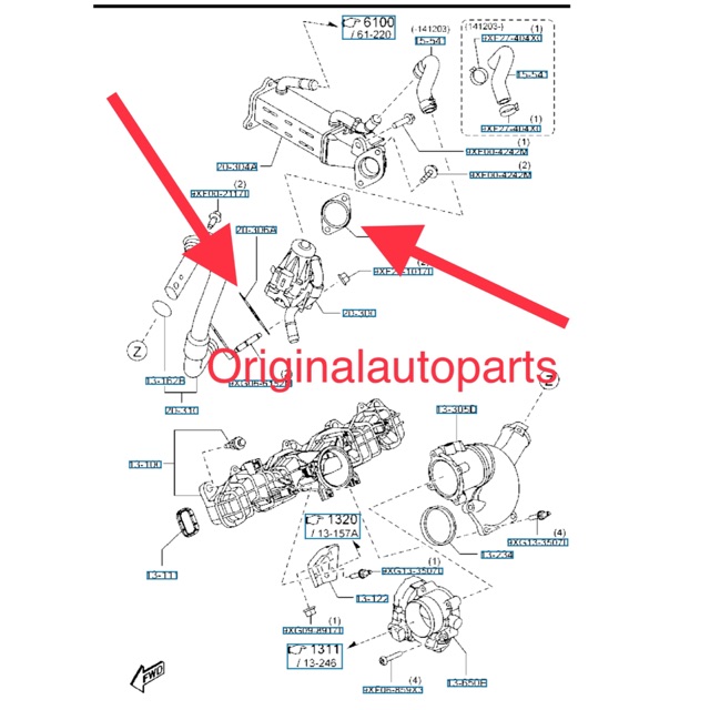 (Set2pcs).Ford Ranger T6 2.2 3.2 Egr Valve Gsk. Shopee Malaysia