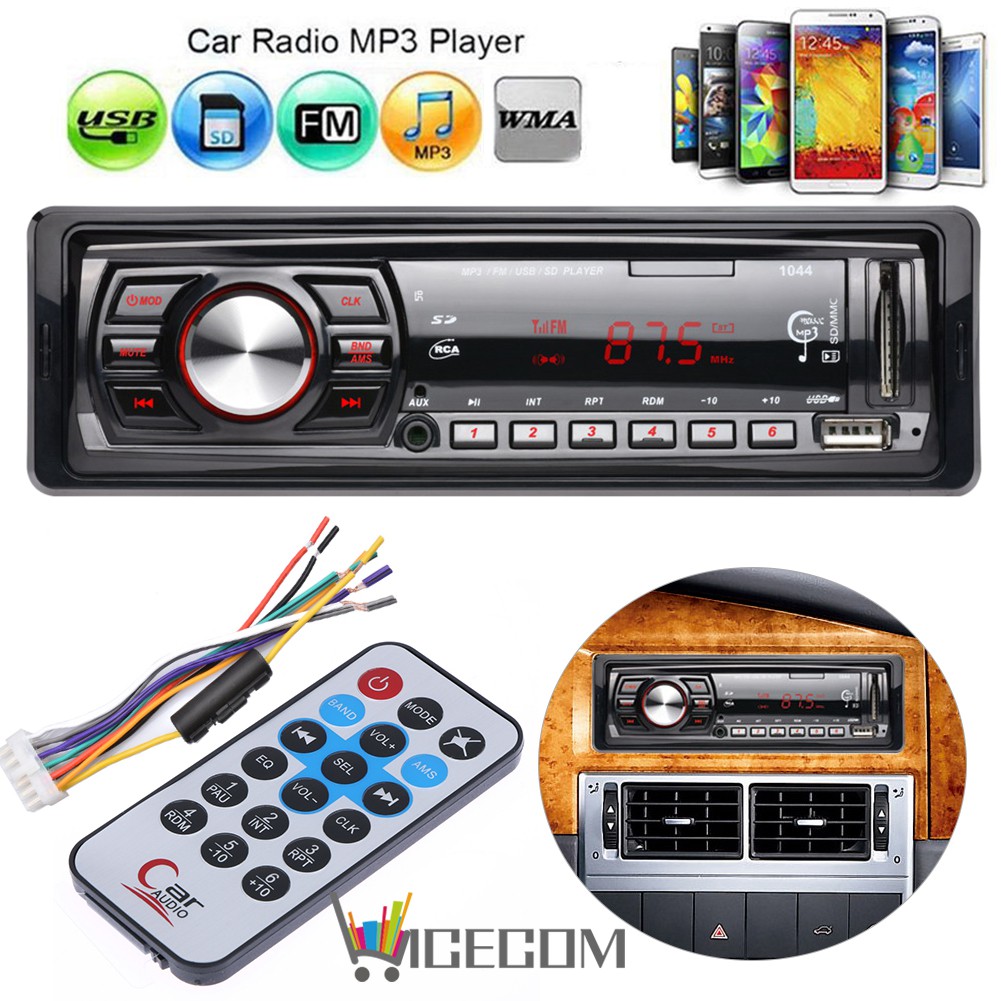 12V Car Radio Player Auto Stereo FM Receiver MP3 Remote Control | Shopee  Malaysia