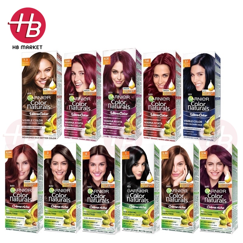 Garnier Color Naturals Cream Hair Color / Hair Dye 50ml - Cream Riche /  Ultra Color | Shopee Malaysia