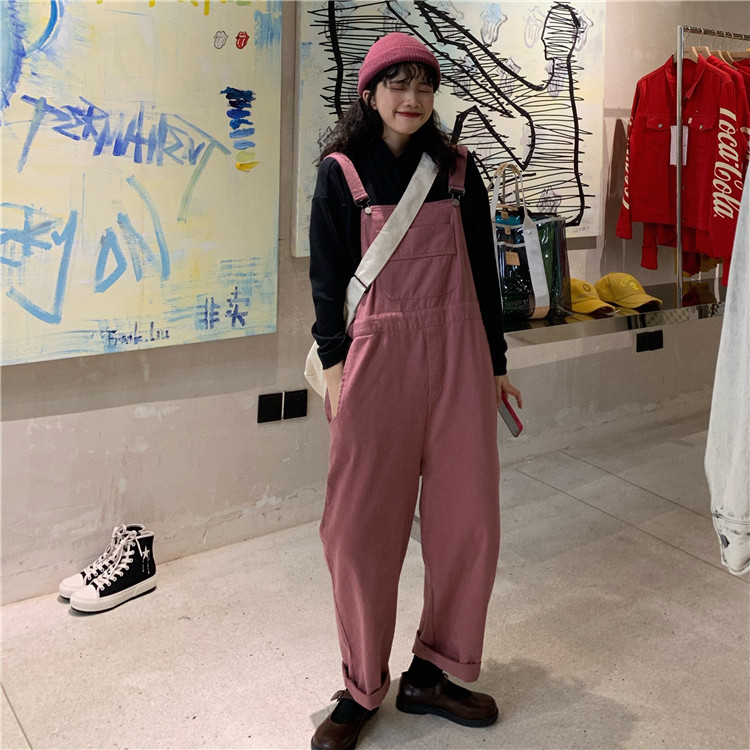 pink overall pants