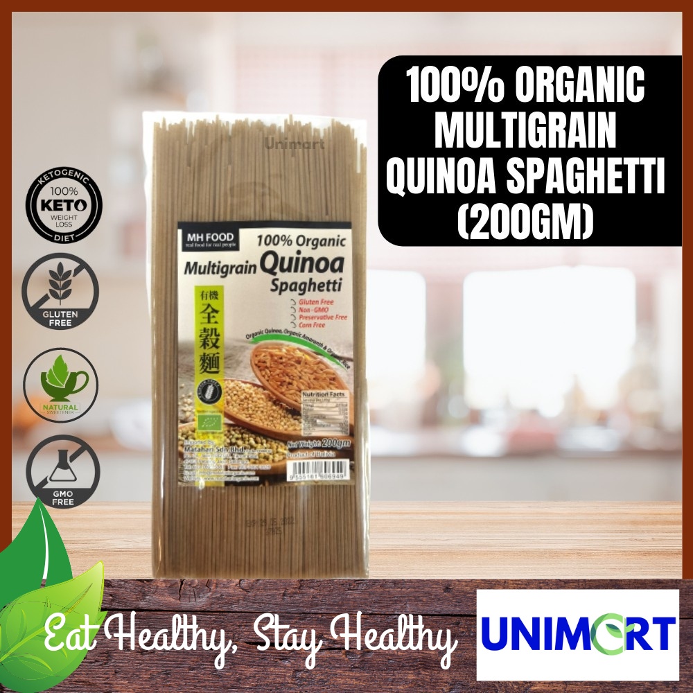 MH Food 100 Organic Multigrain Quinoa Spaghetti (200g) Pasta Noodle