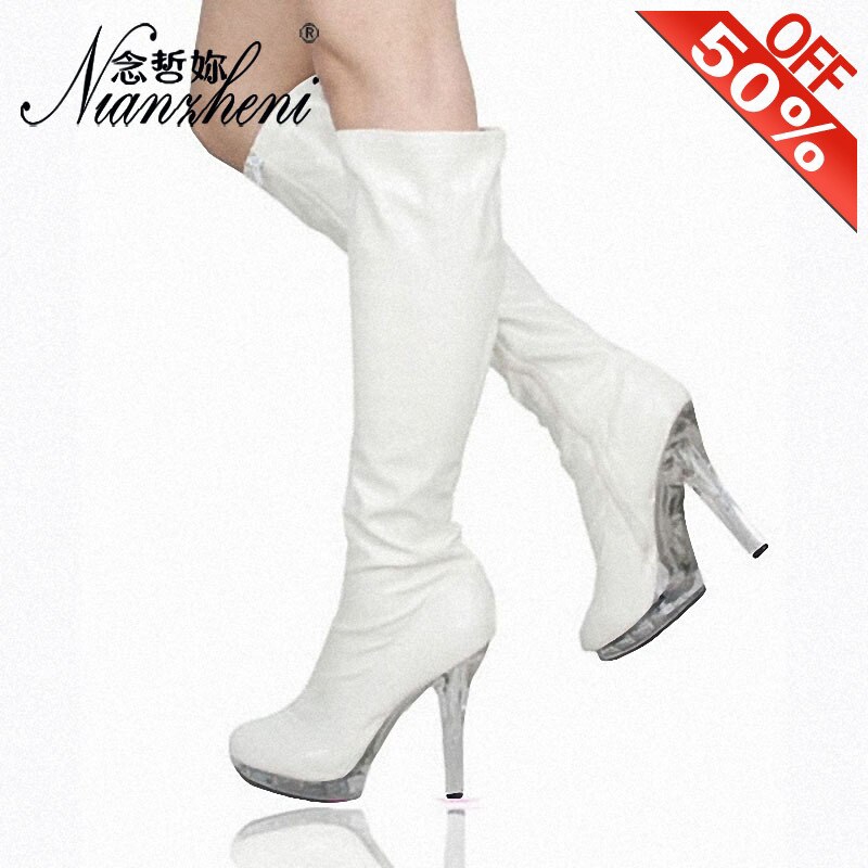 thigh high boots thin heel