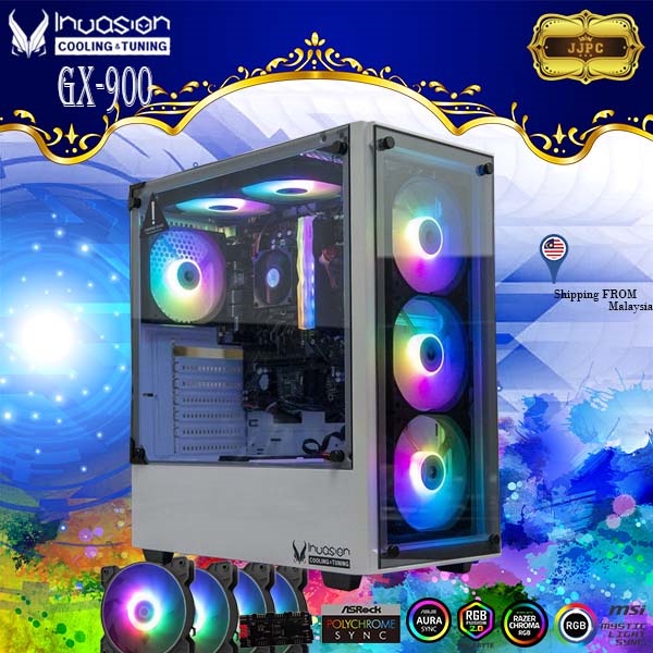 INVASION GX 900 ATX Gaming Casing White Shopee Malaysia