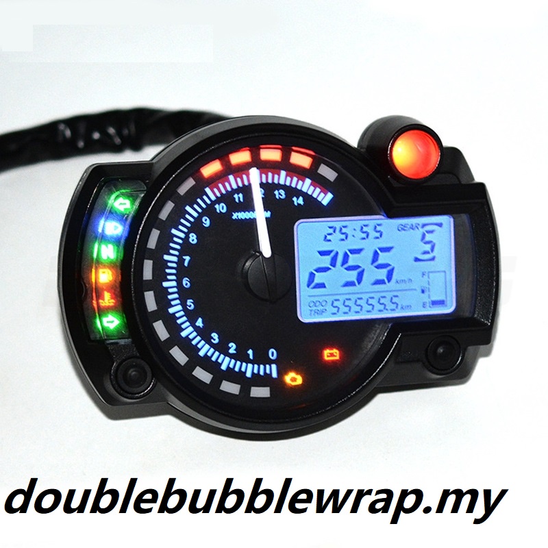 Meter Digital 7-Color LED Motorcycle RX2N ATV LCD Speedometer Tachometer Meter 15000rpm