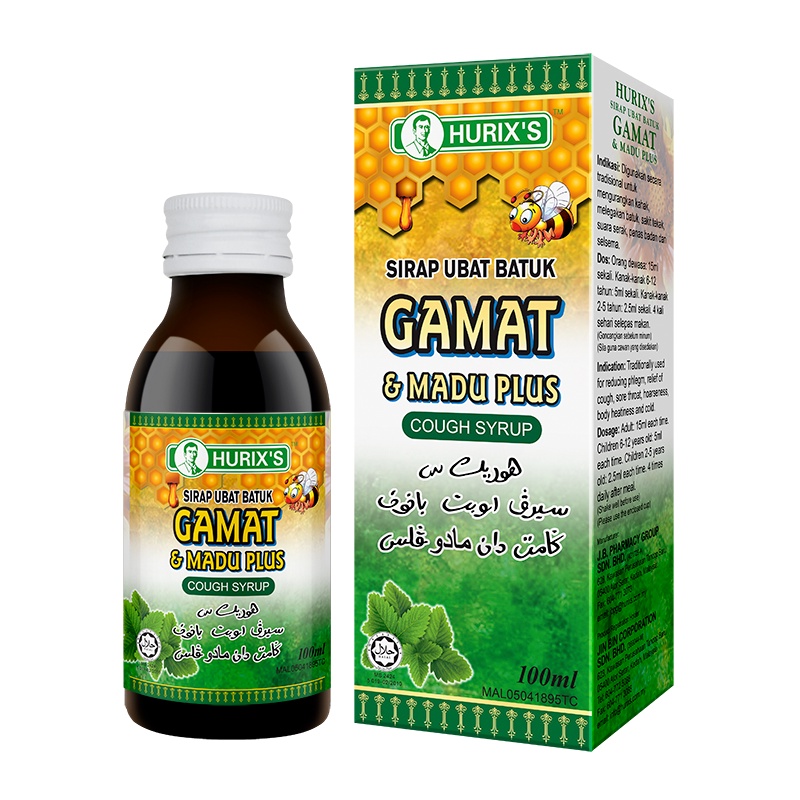 Hurix's Sirap Ubat Batuk Gamat & Madu Plus  Shopee Malaysia