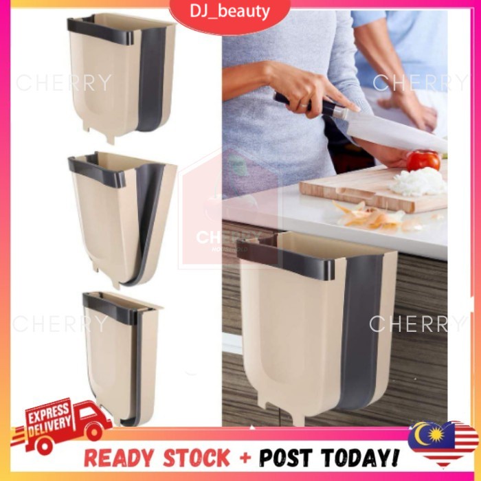 Wall-mounted Foldable Dustbin Trash Can Portable Laundry Kitchen ...