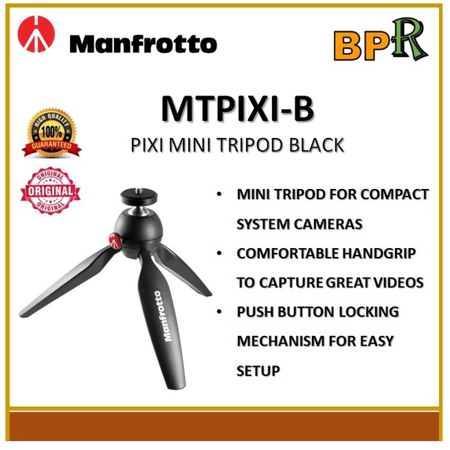Manfrotto PIXI Mini Table Top Tripod (Black, Red, White) (MTPIXI