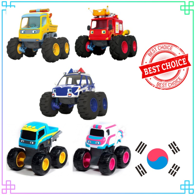 Baby Bus 5 SET - Monster Police Car + Fire Truck + Tow Truck ...