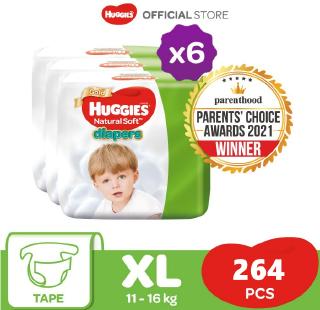 Image of Huggies Ultra Natural Soft Diapers Super Jumbo - XL44 (3 Packs) x2