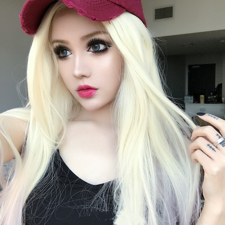 Fashion Wig Female Anime Cos Hairstyle Middle Bangs Long Curly