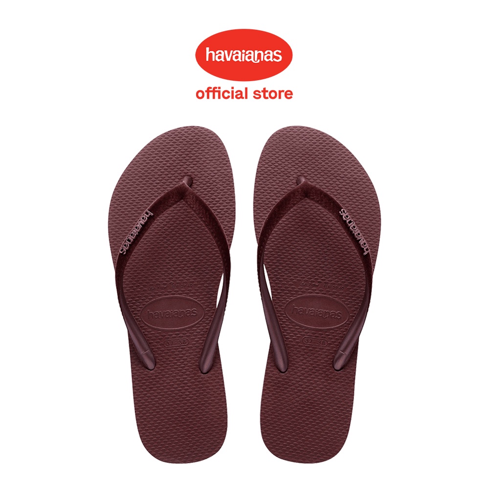 Havaianas Women Slim Velvet Flip Flops Grape Wine Shopee Malaysia