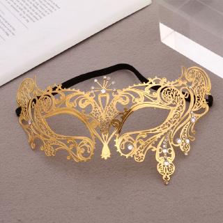 Italian high-end masks iron half face ladies seven diamond gold-plated masks  masquerade performance dress up props | Shopee Malaysia