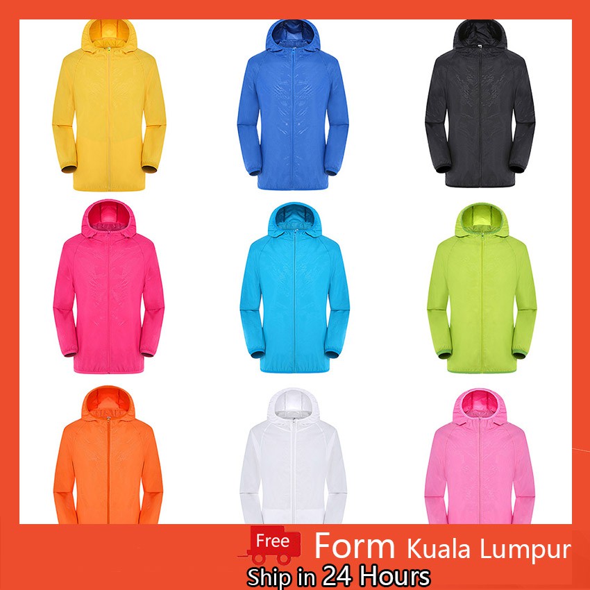Ultra-Light Rainproof Windbreaker Jacket Breathable Waterproof Unisex Jogging Hiking