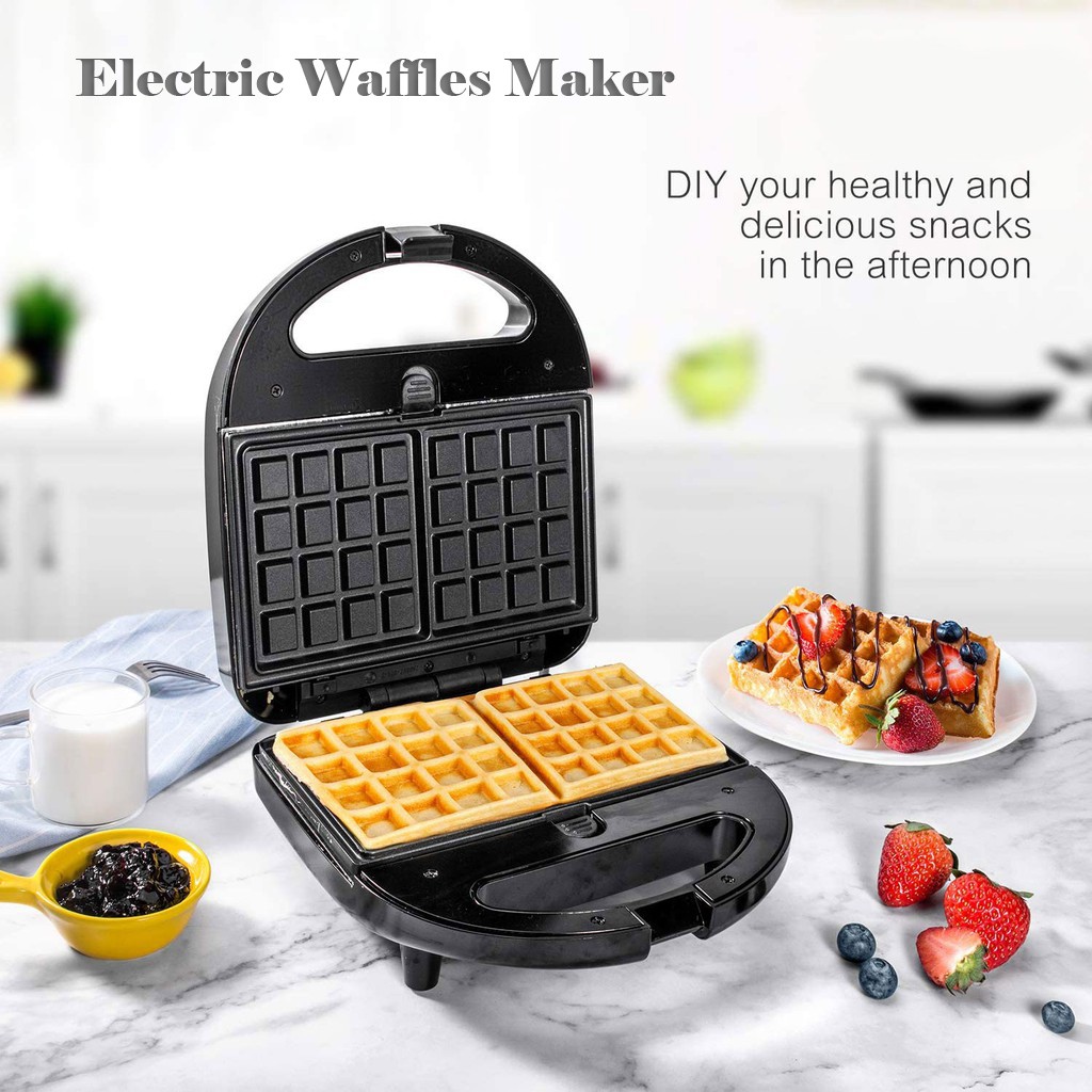 Waffle Maker Sandwich Breakfast Machine Maker Egg Oven Pan Baking Tools Non Stick Coated Plate