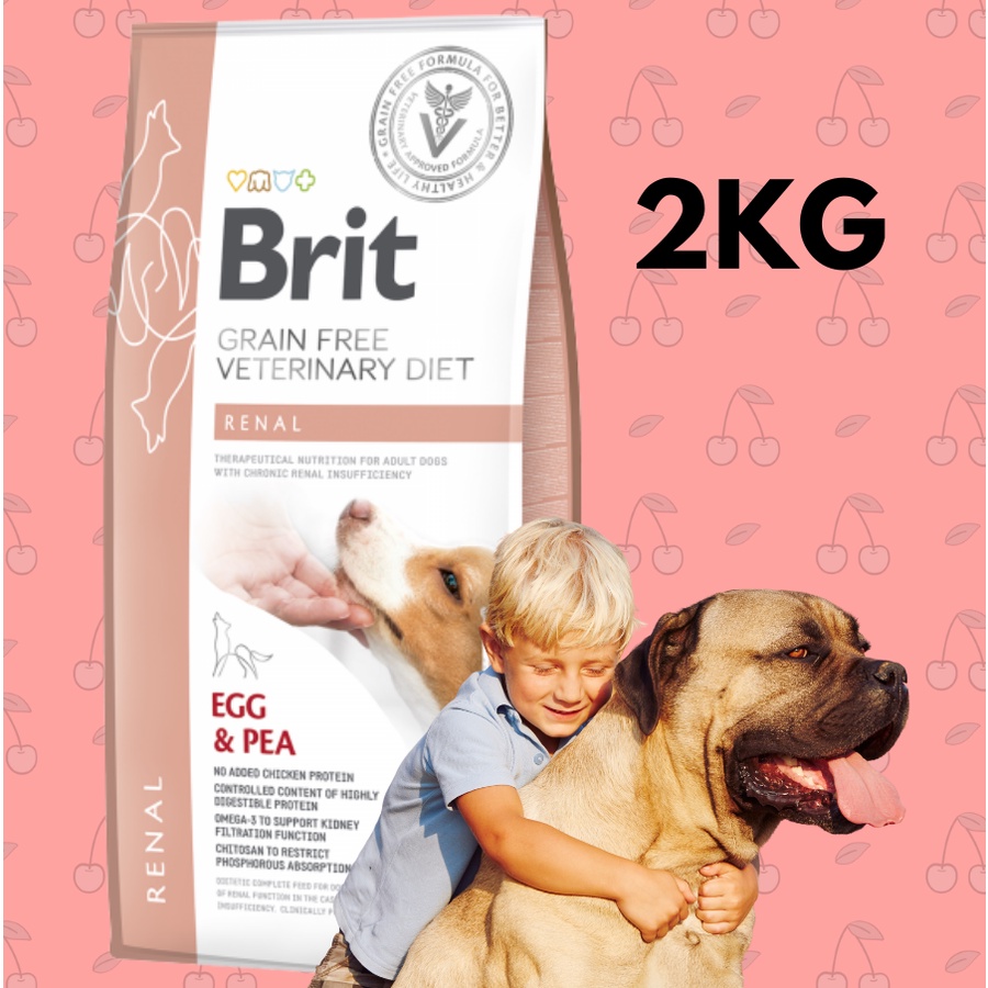 Brit Grain Free Egg and Pea Vet Diet Canine Renal Dog Dry Food 2kg