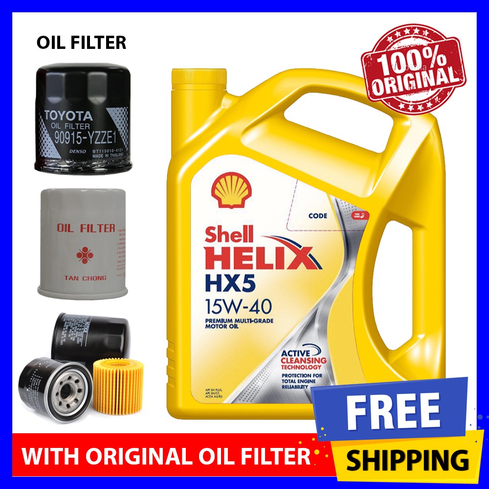 (With Original Oil Filter) Shell Helix HX5 15W40 API SN 