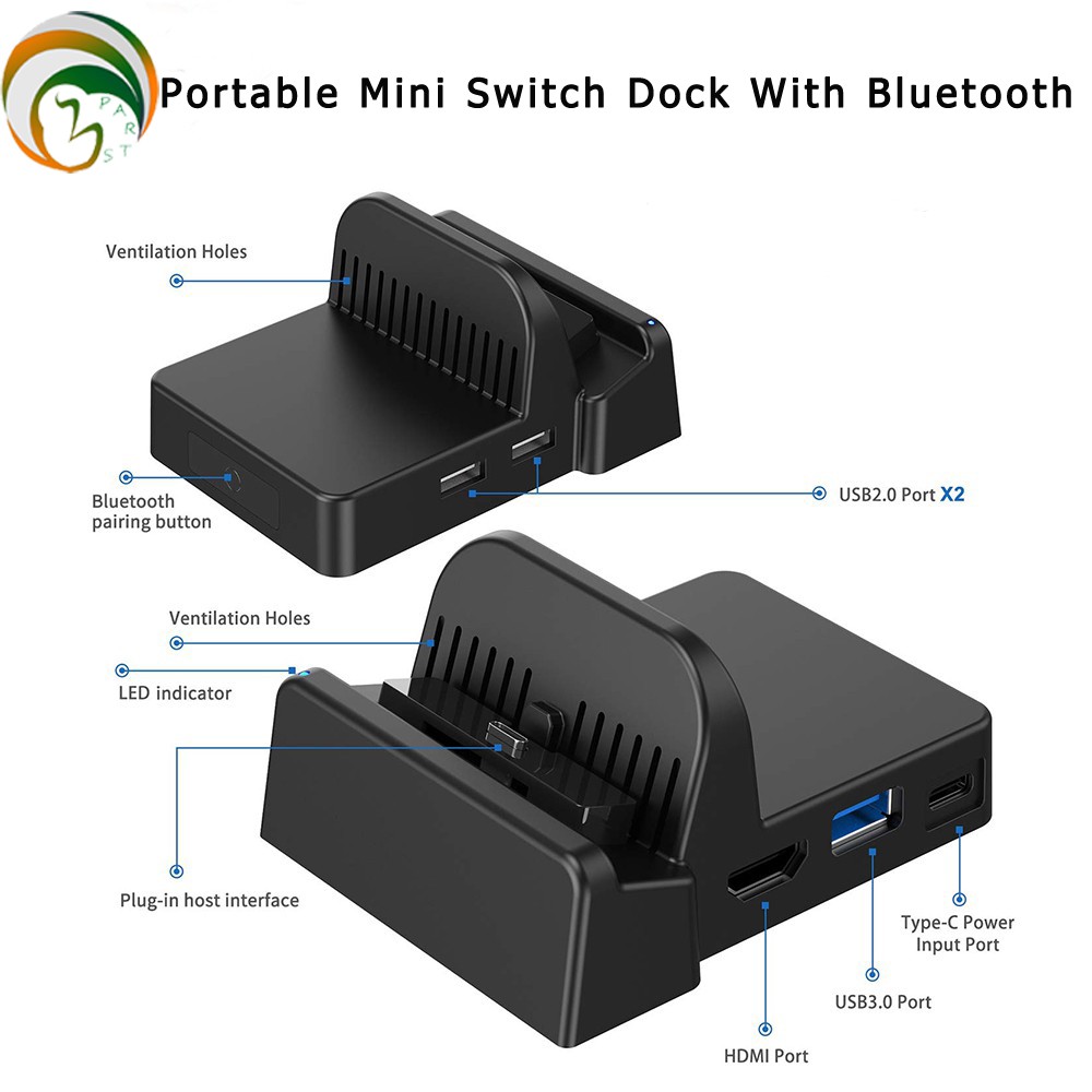 relax Brim Changeable Switch Charger Dock Set Replacement With Bluetooth for Nintendo Switch Dock  Portable Mini Switch Docking Station HDMI 4K TV Adapter | Shopee Malaysia