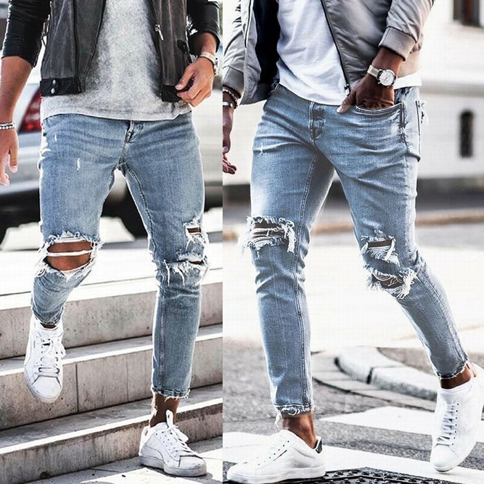 hip hop ripped jeans