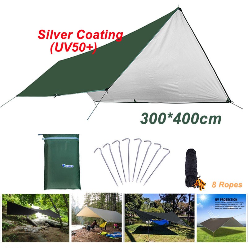 Naturehike Camping Tarp 3x4m Oder 3x5m Zeltplane UPF50+ Winddicht  Sonnenschutz Outdoor Winddicht Camping Plane