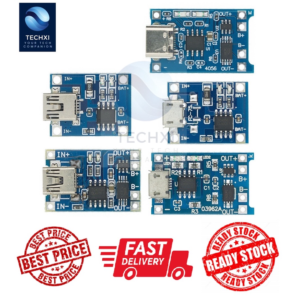 Type Cmicromini Usb 18650 Tp4056 Lithium Battery Charger Module Charging Board With Protection 8739