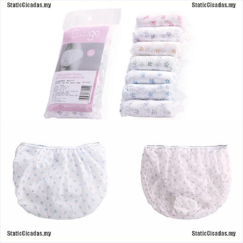 ST 7PCS Cotton Pregnant Disposable Underwear Panties ...