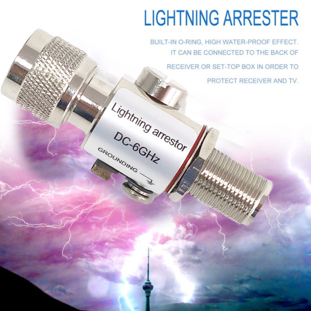 1pcs 2.4g 5.8g 5g Antenna Lighting Protector Coaxial Lightning Arrester Protection Devices N Male Plug to N Female