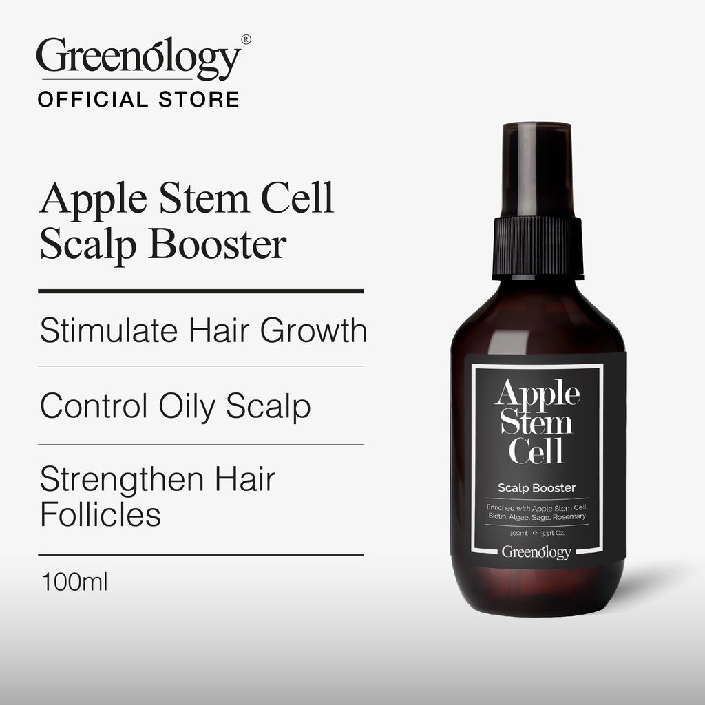 Greenology Natural Apple Stem Cell Scalp Booster (Hair Loss/ Hair Fall/ Hair  Growth/ Greasy Dandruff Thinning Hair) | Shopee Malaysia
