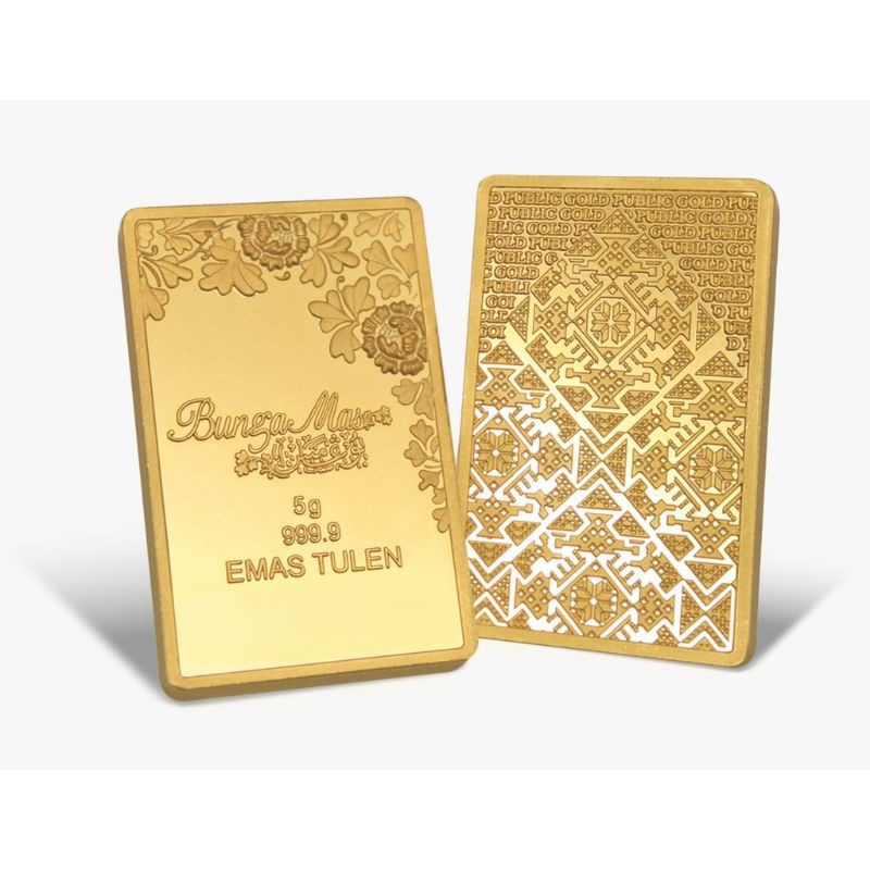 Bunga Mas Pure Gold Bar 5 Gram 999 9 24k Emas Public Gold Shopee Malaysia