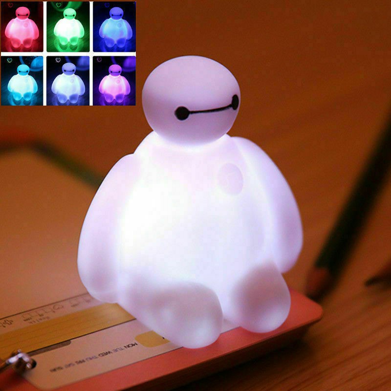 Baymax Night Light 7 Color Changing Big Hero 6 Cartoon Led Night Light