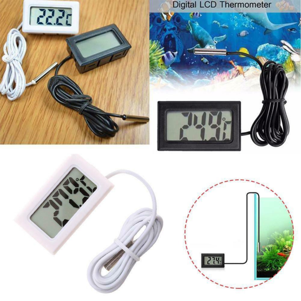 Jangka Suhu Termometer Akuarium / Aquarium LCD Digital Thermometer For ...