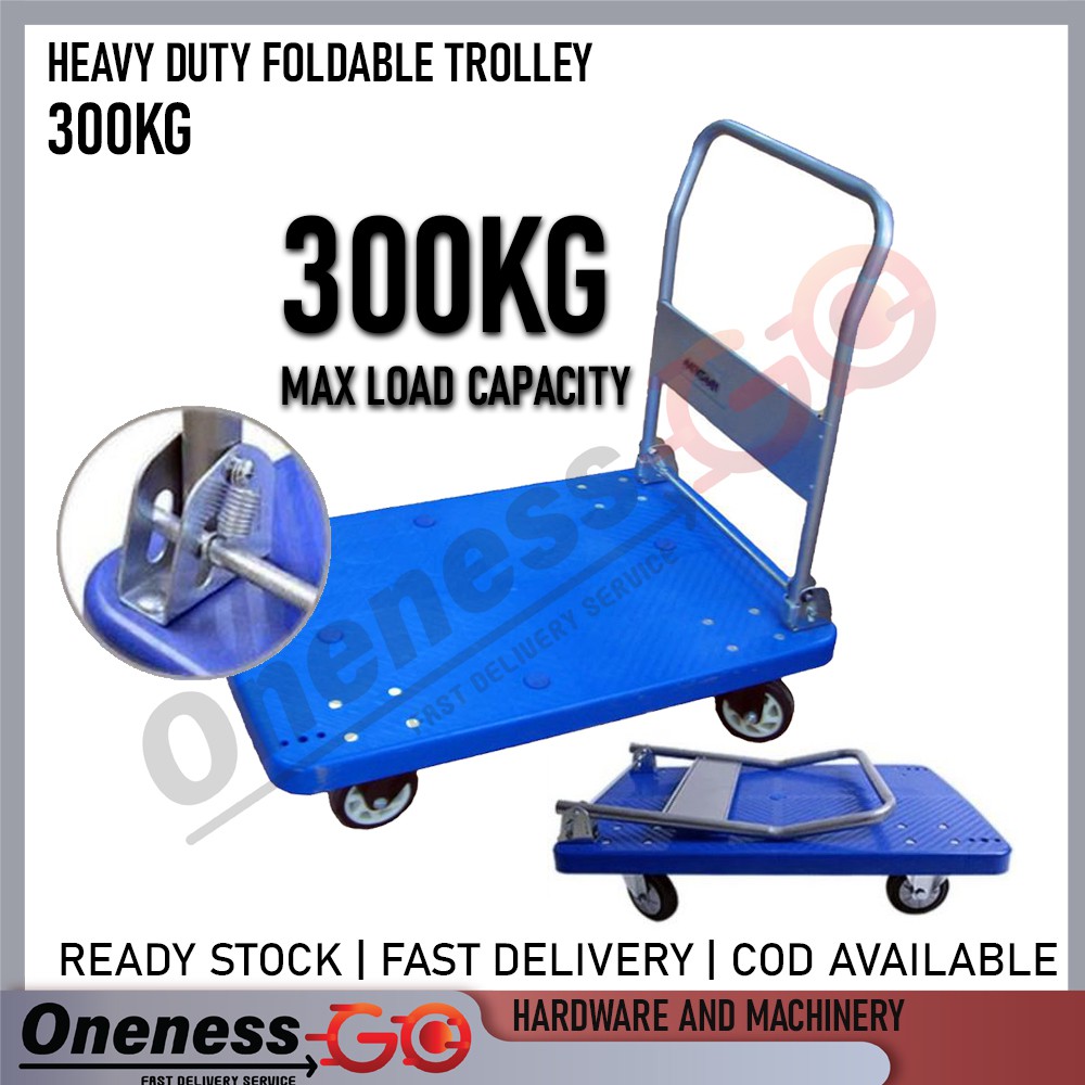 Trolley 300kg Foldable PVC Platform Hand Truck Trolley Heavy Duty