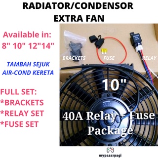 Pokka Radiator Condensor Extra Fan Car 14 12 10 8inch 12v 80w Kipas Tambahan Myvi Viva Kenari Saga Iswara Shopee Malaysia