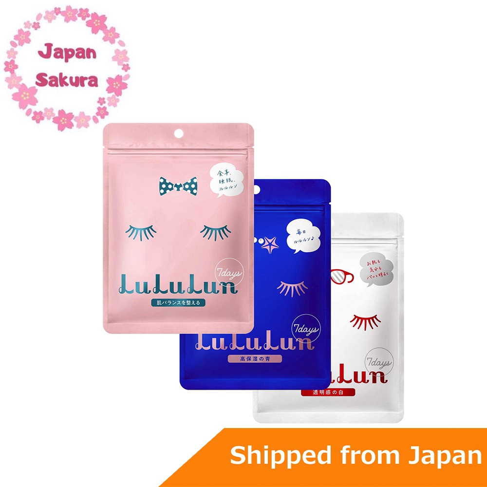 Japan LuLuLun Face Mask Blue Intensive Moisture/ Pink Balanced